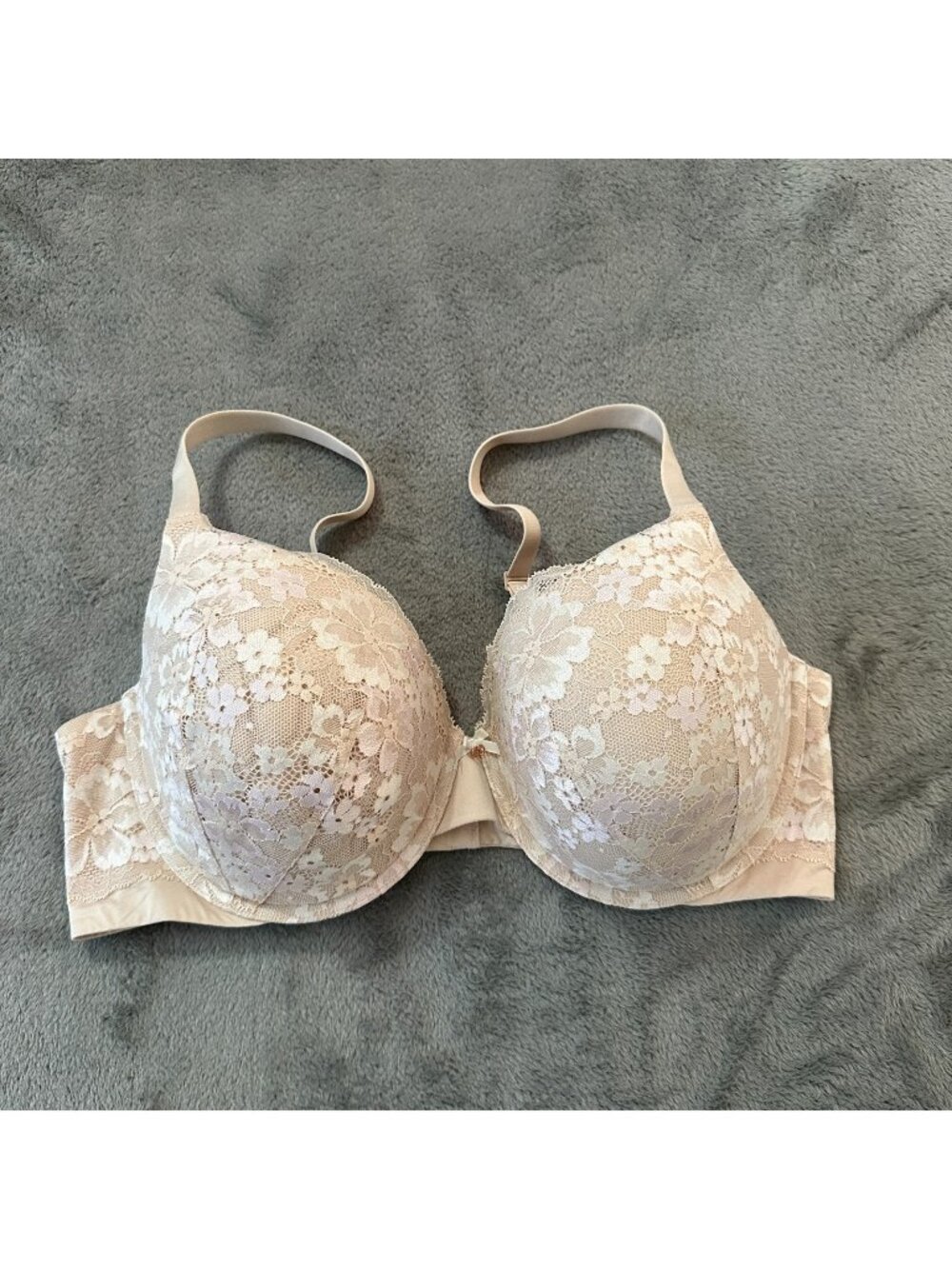 NWT Victoria's Secret Perfect Shape Underwire Bra 40DDD 40E Cream Lace Padded